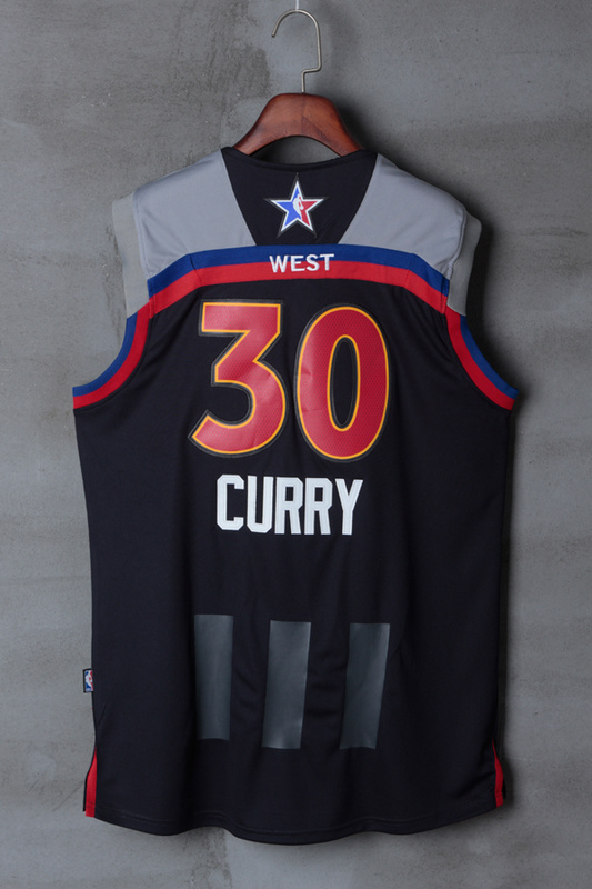 Men Golden State Warriors #30 Curry black 2017 NBA All Star jerseys